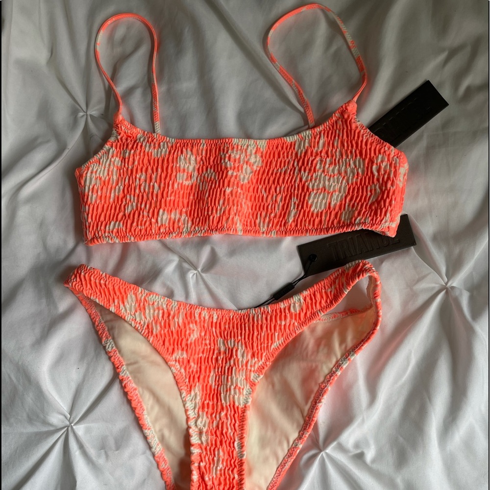 triangl inesa pop soda orange bikini set NWT
